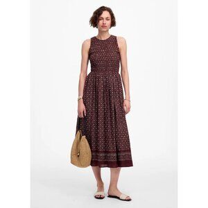 Madewell The Melody Smocked Midi Dress in Daisy Print Women's Size Large NWT!